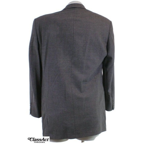 Hugo Boss Size Charcoal Men Wool Blend Suit Jacket Blazer Sport Coat 42L - Picture 5 of 9